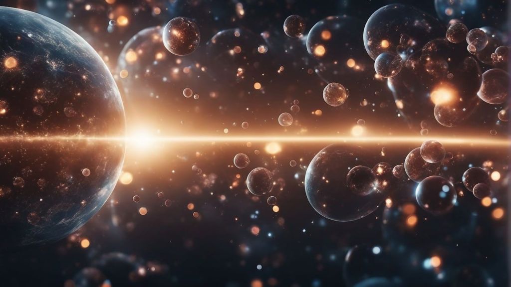 Imagen de multiversos ligada a la paradoja de Schrödinger y la interpretación de los muchos mundos