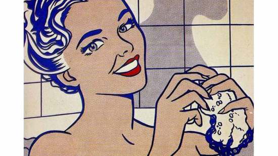 mujer en el baño