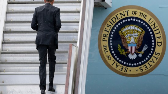 Obama practicando.
