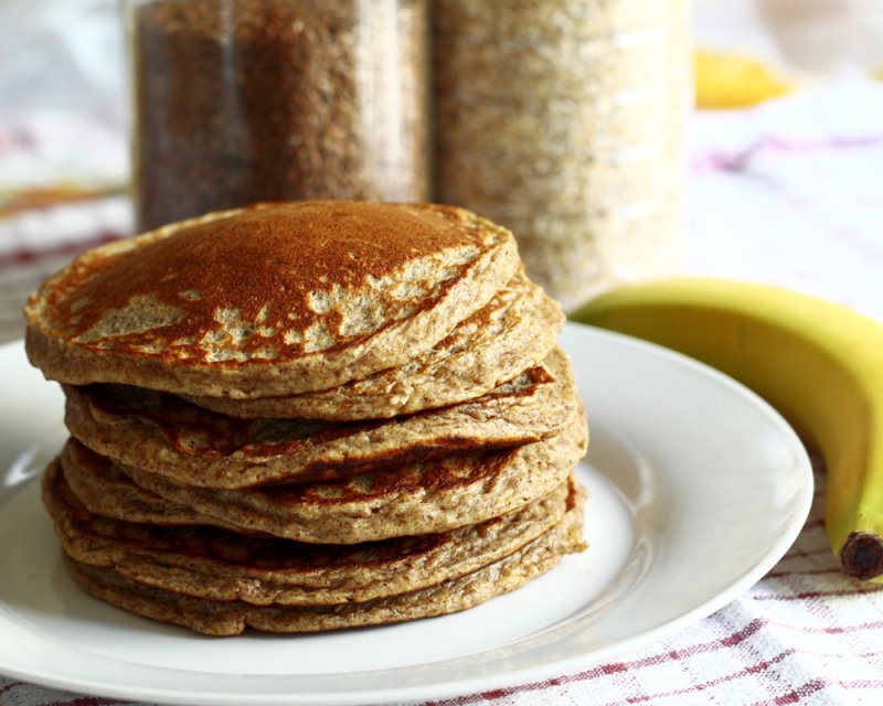 Tortitas de avena y plátano