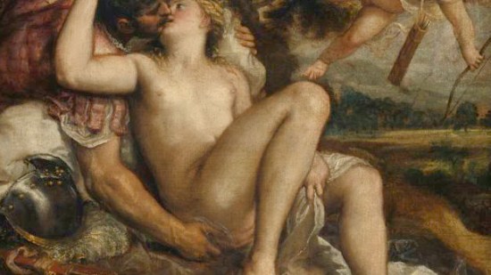 Marte, Venus y Cupido, por Tiziano