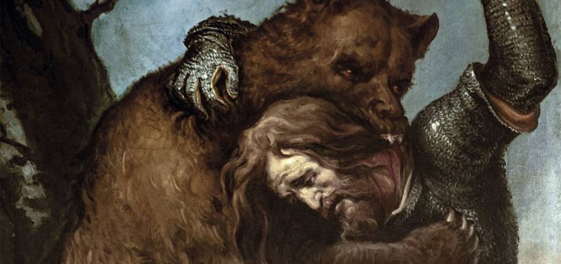 La muerte de Favila. Pintura del Ayuntamiento de Oviedo.