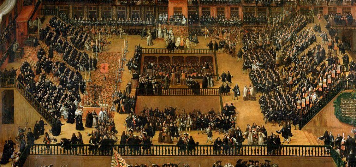 Auto de Fe en la Plaza Mayor de Madrid, Francisco Rizi, 1683, óleo sobre lienzo