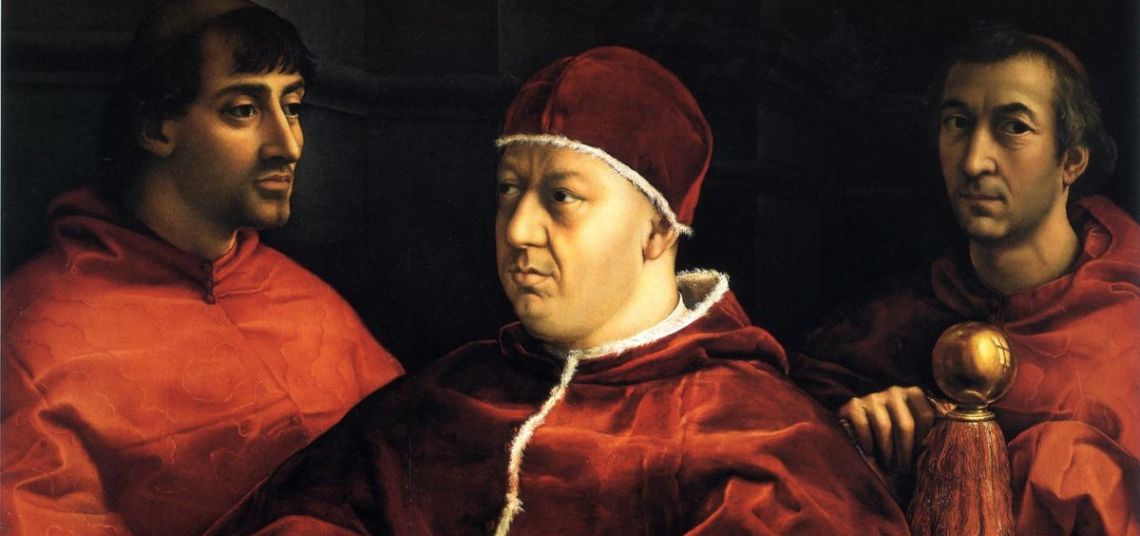 León X, retrato de Rafael Sanzio