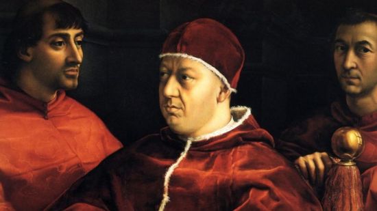 León X, retrato de Rafael Sanzio