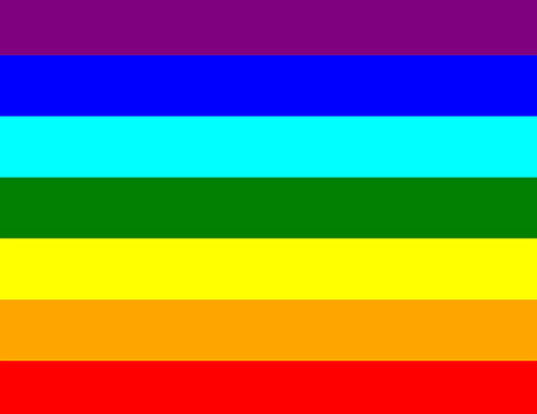 ¿Por qué los colores de la bandera de la paz están invertidos con respecto a los del arcoíris?