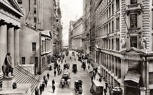 Vista de Wall Street, en Nueva York