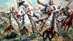 Cruzados combatiendo