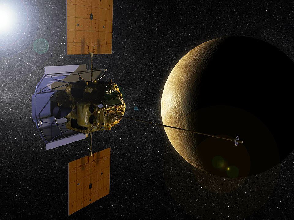 Messenger: sonda lanzada en agosto de 2004 para ponerse en órbita alrededor de Mercurio en marzo de 2011. Imagen: NASA.