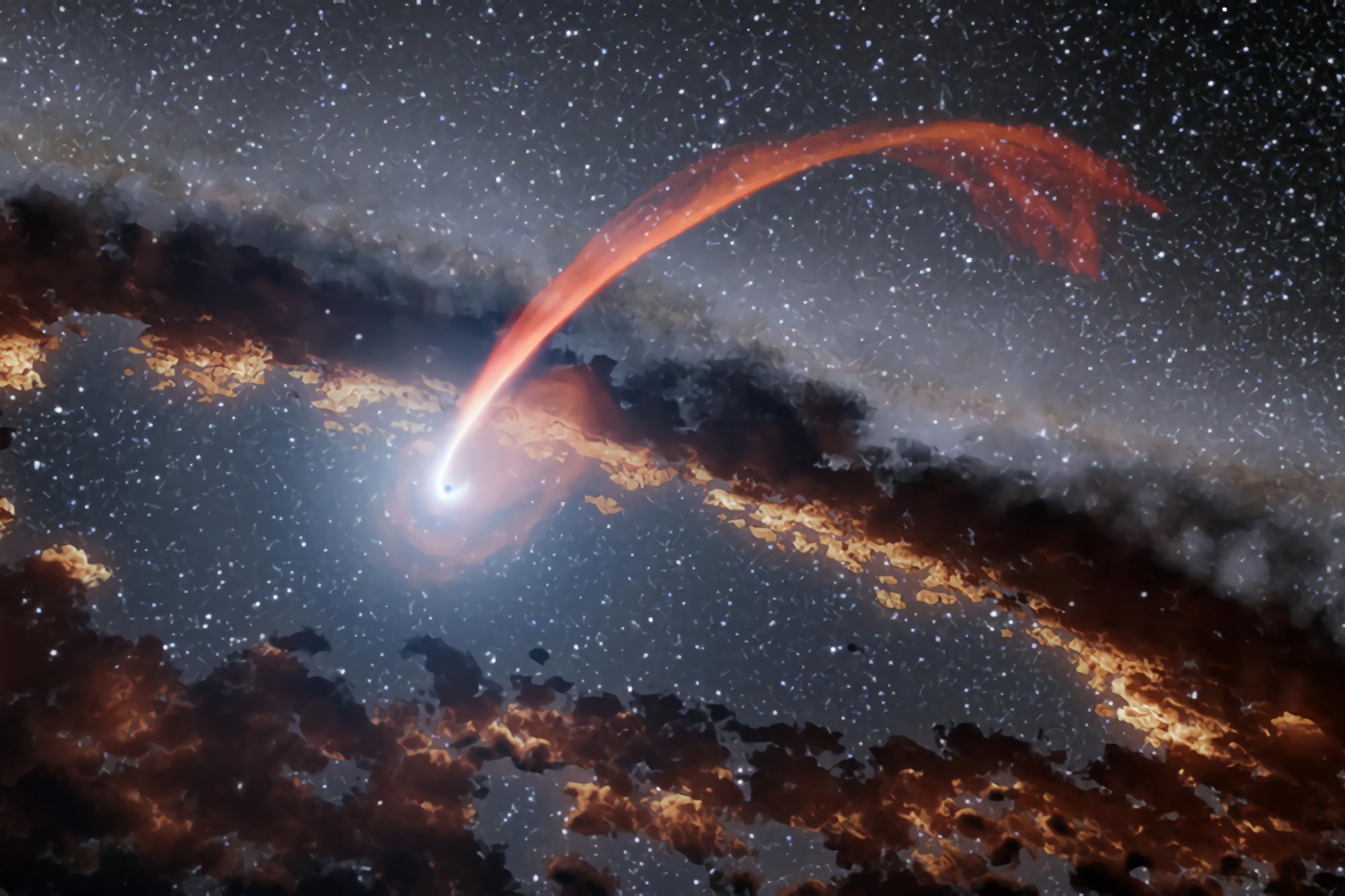 ¿Qué pasa cuando un agujero negro se traga una estrella?