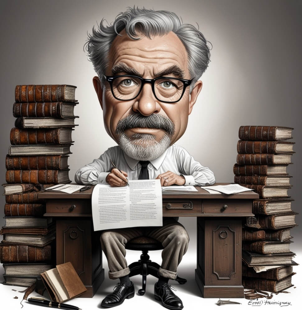Los escritores más famosos. Hemingway. Imagen: Leonardo