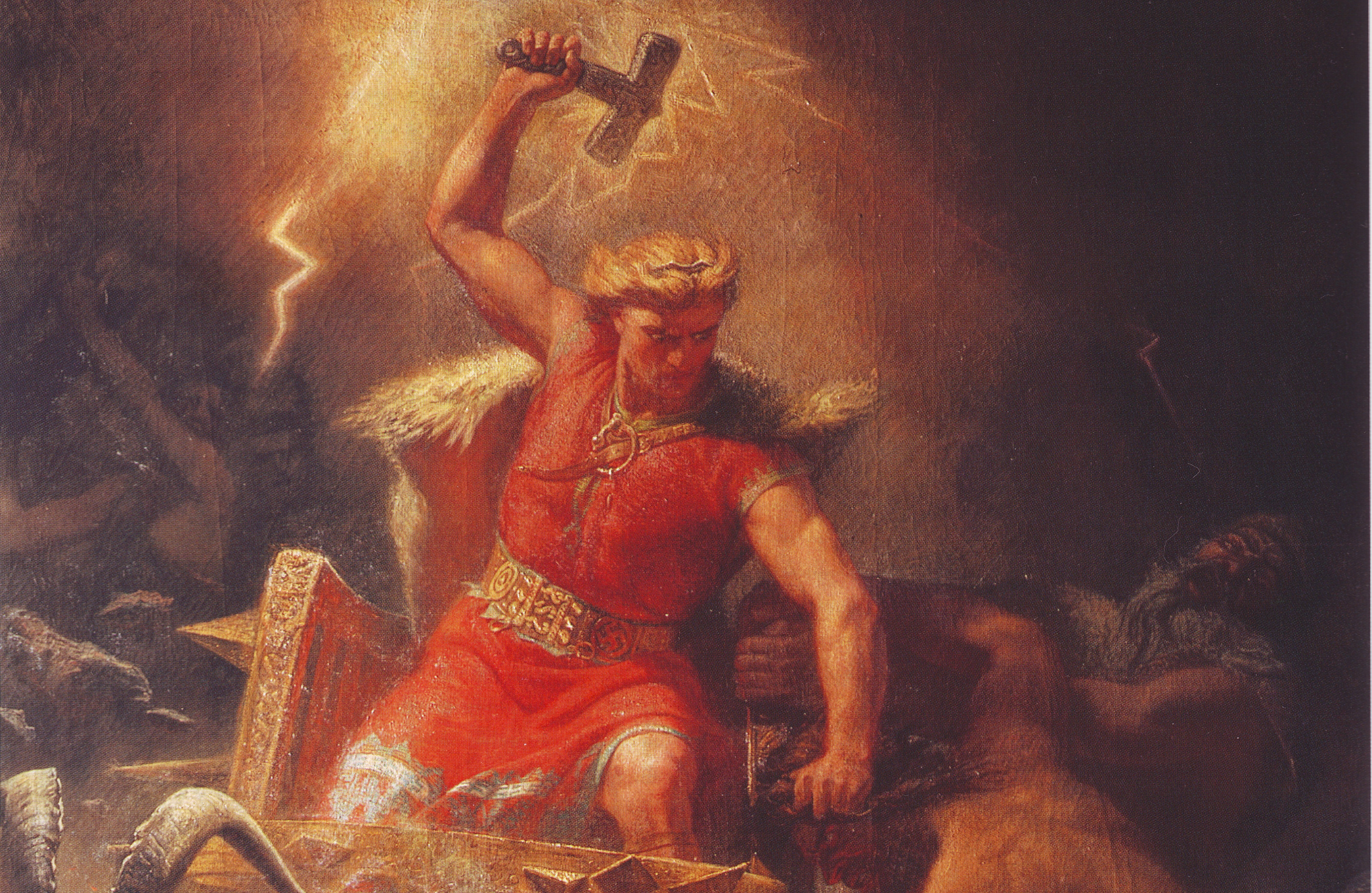 Thor batalla contra los gigantes
