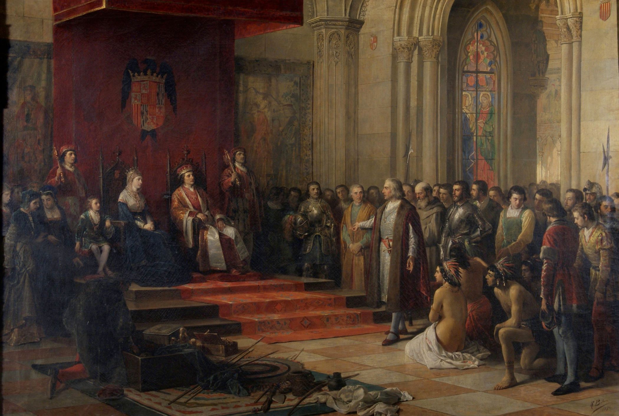 Colón ante los Reyes Católicos
