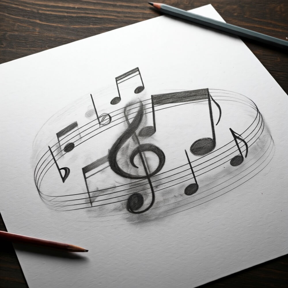 Frases-sobre-musica.-Notas musicales. Imagen: Gemini-