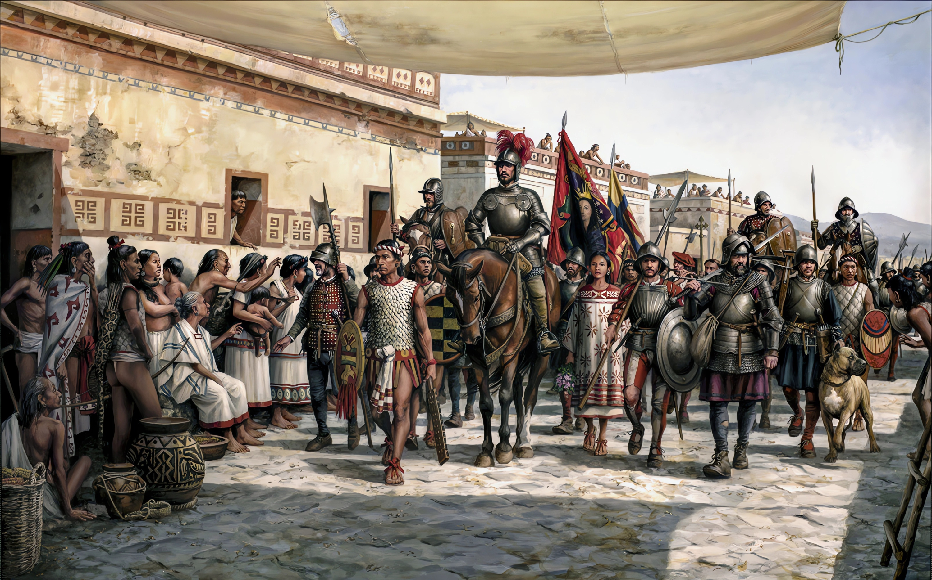 Entrada de Hernán Cortés en Tenochtitlan