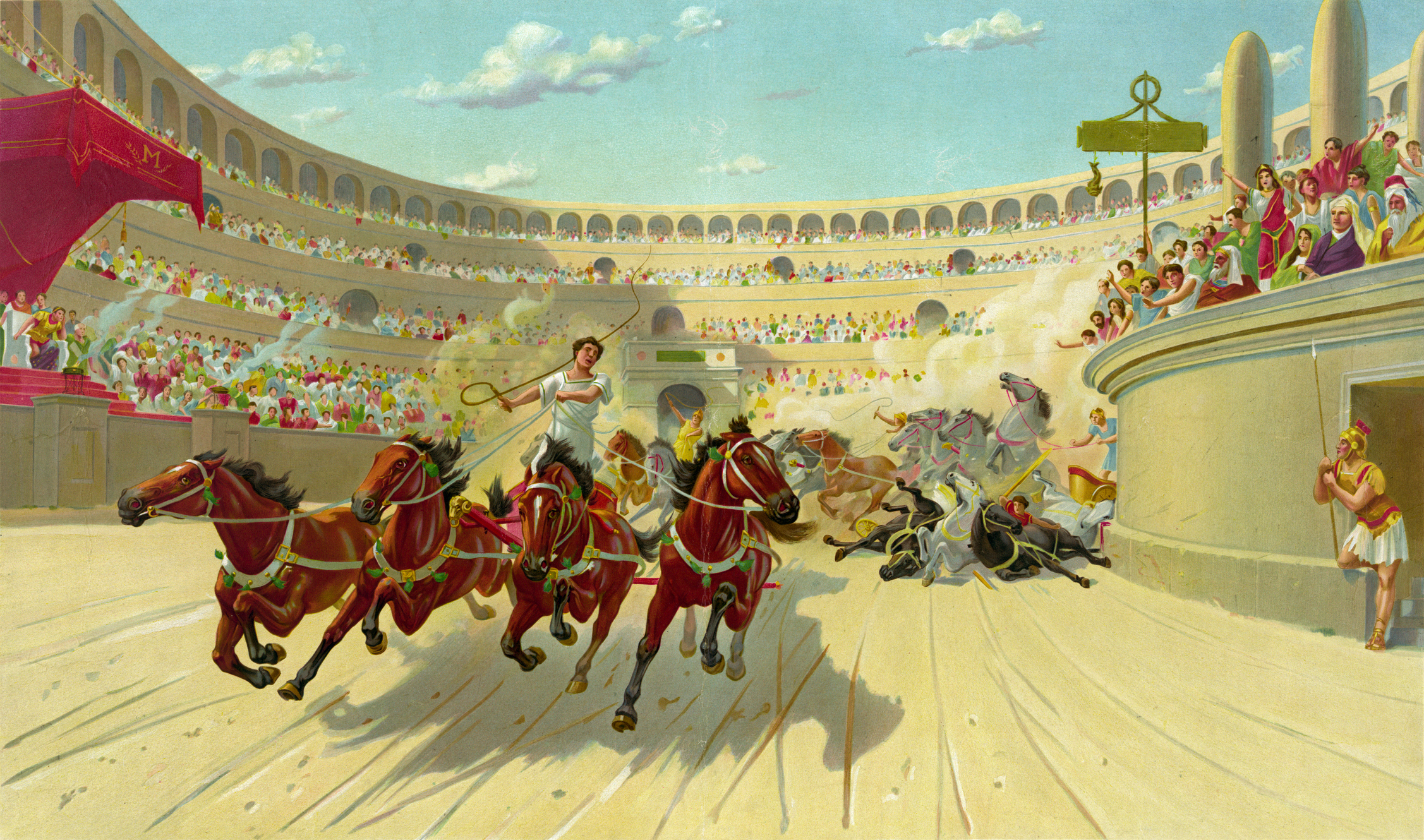 Carrera de carros antigua Roma
