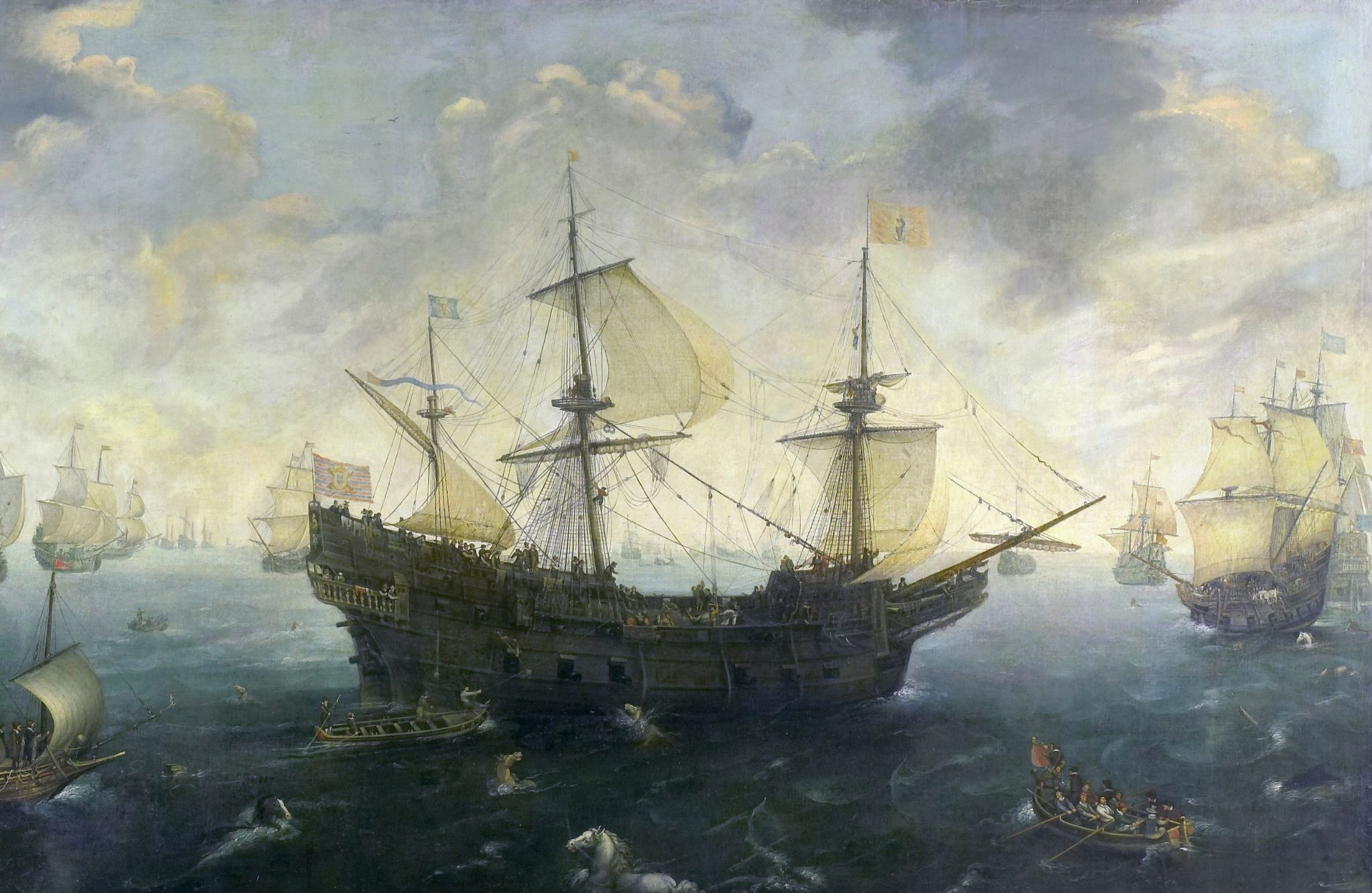 Galeones españoles de la Gran Armada por Cornelis Claesz