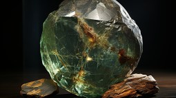 Representación artística del meteorito Erg Chech 002 mediante IA