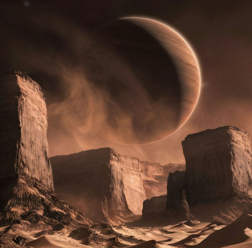 Superficie de un exoplaneta ficticio