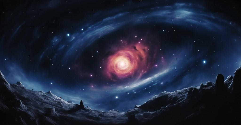 Descubren una rara galaxia envuelta en un lazo cósmico
