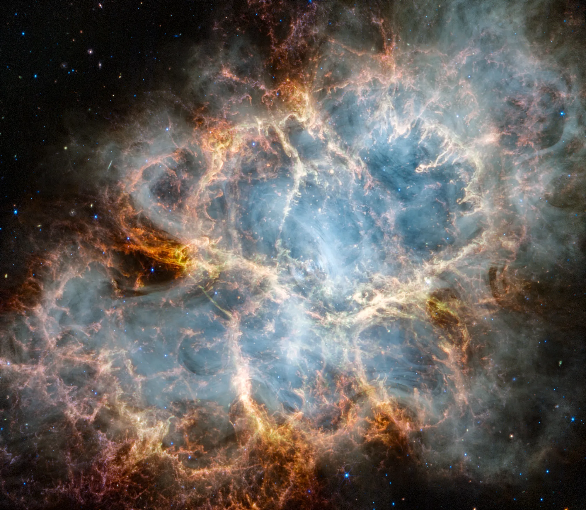 La nebulosa del Cangrejo, vista por el Webb