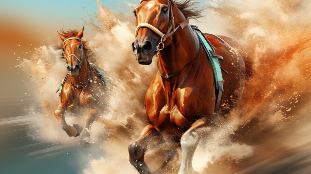 Caballos galopando.