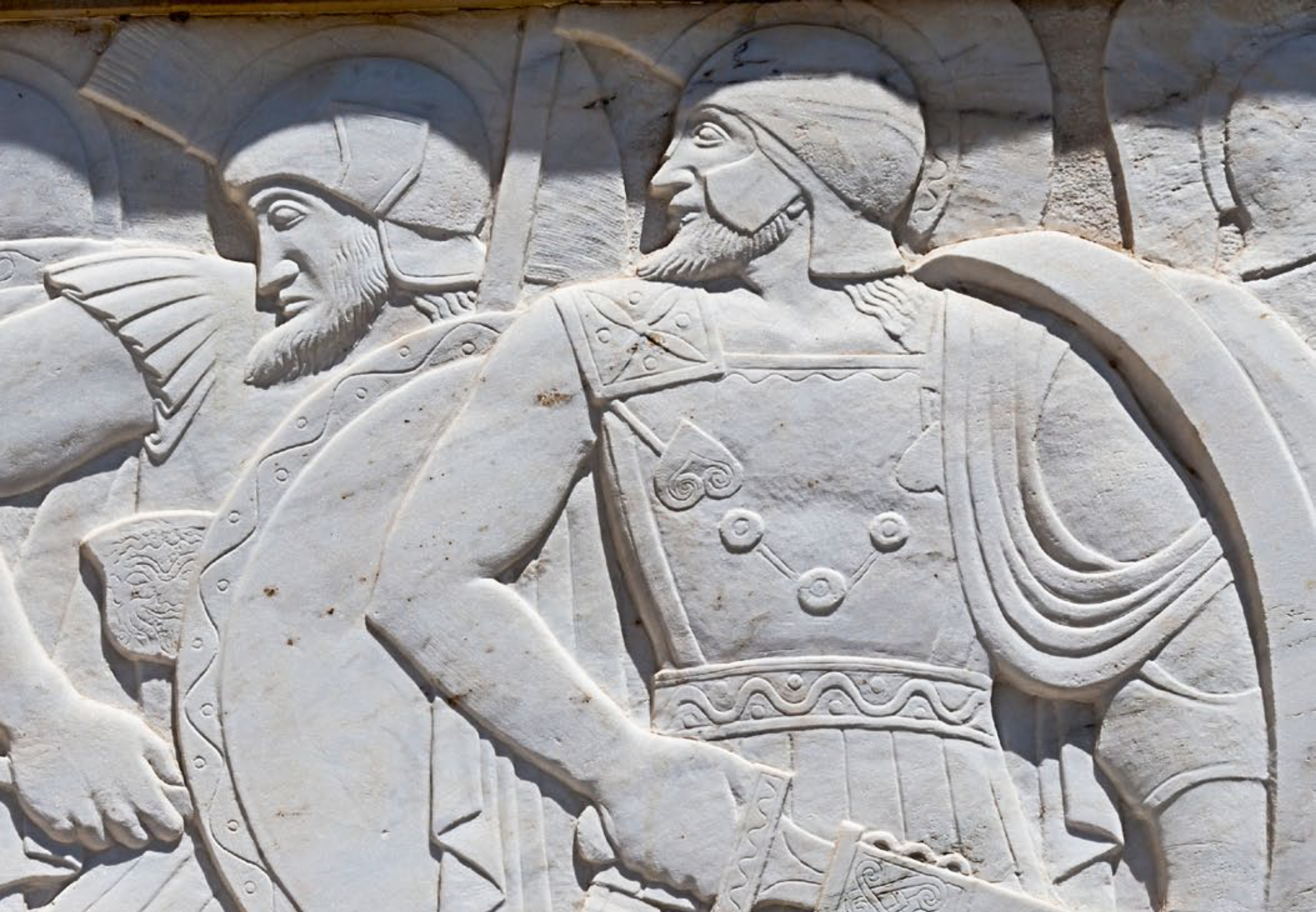 Monumento al rey espartano Leónidas en Termópilas, Grecia