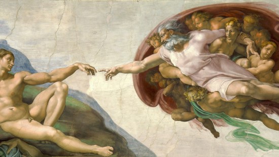 9. La creación de Adán de Miguel Ángel