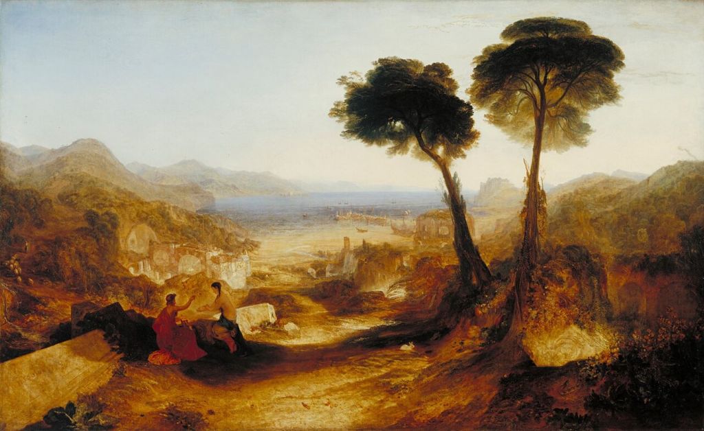 La ciudad de Baia en una pintura del inglés William Turner