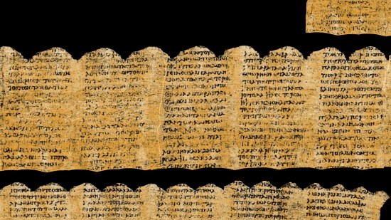 Texto de un rollo carbonizado de Herculano