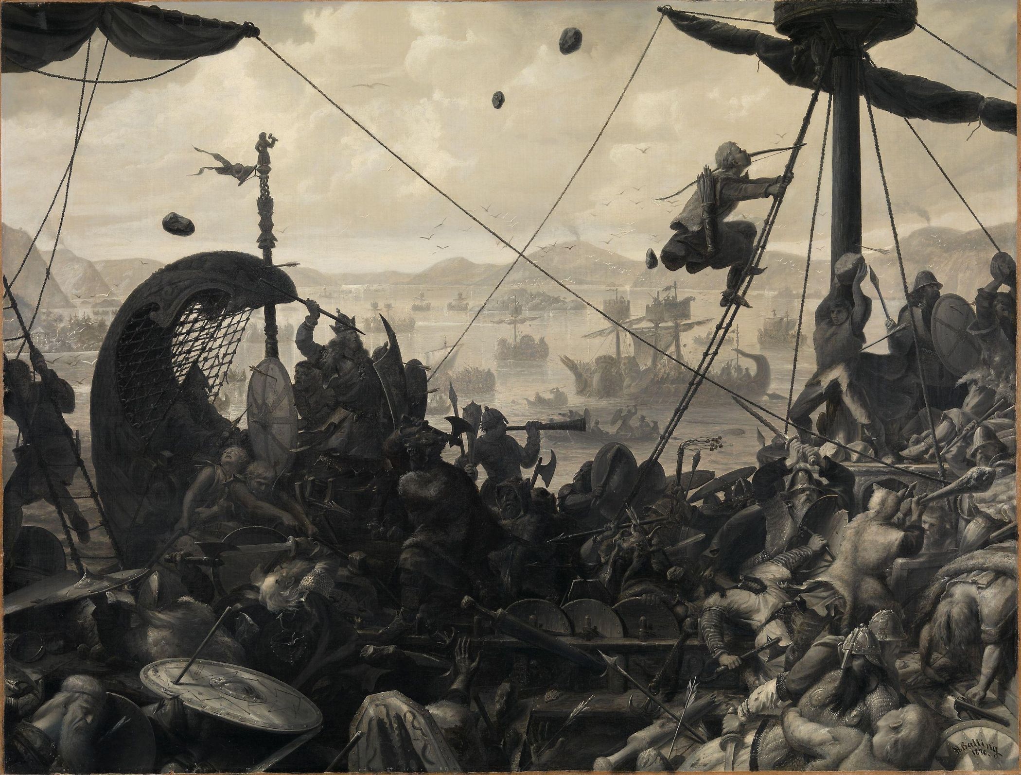 Vikingos en batalla