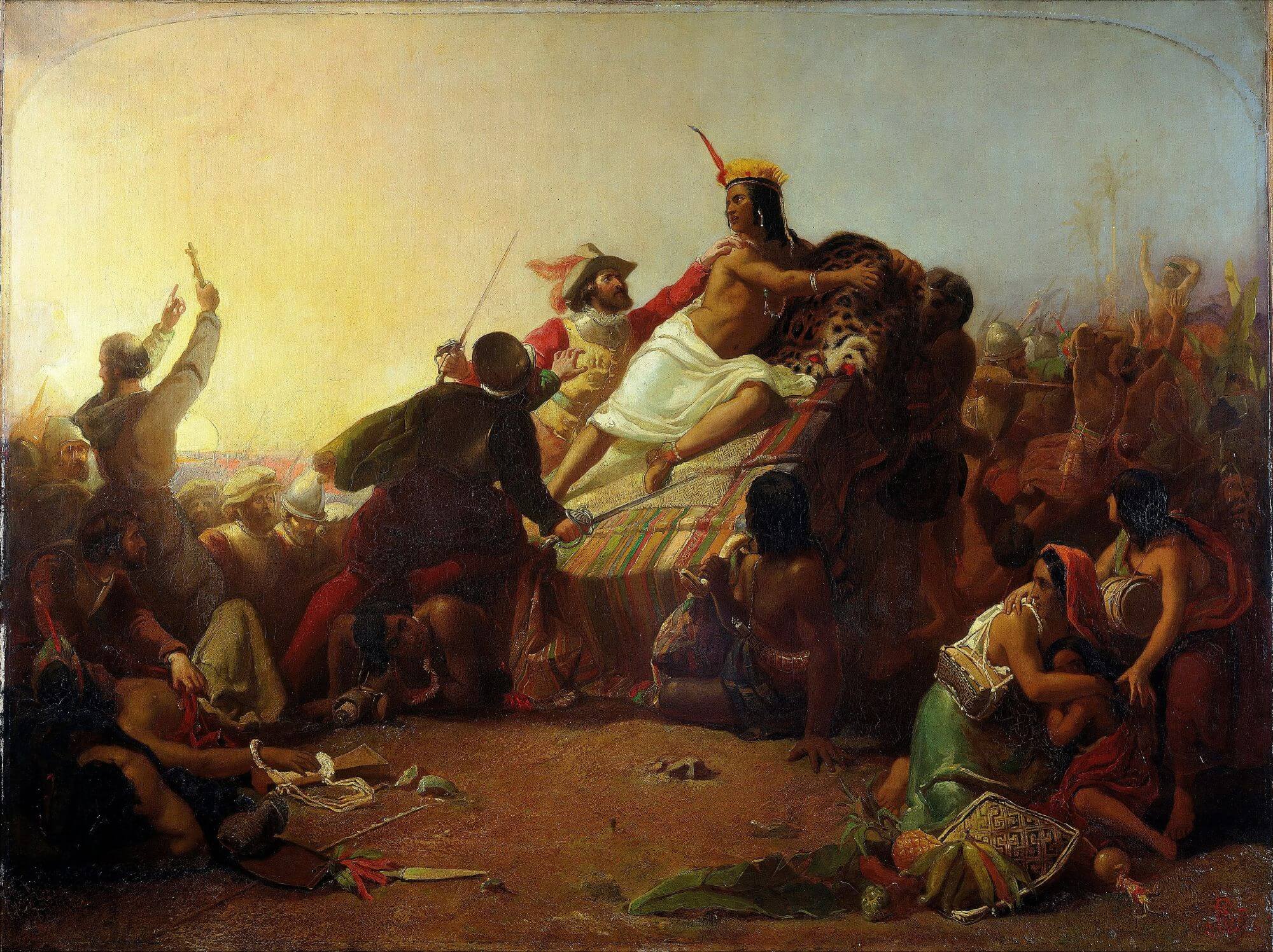 La captura de Atahualpa por John Everett Millais