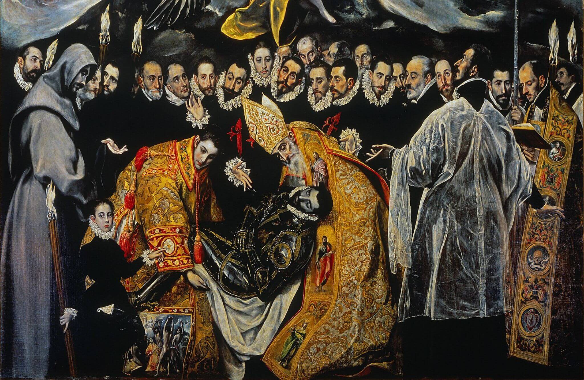 Detalle de El entierro del conde de Orgaz
