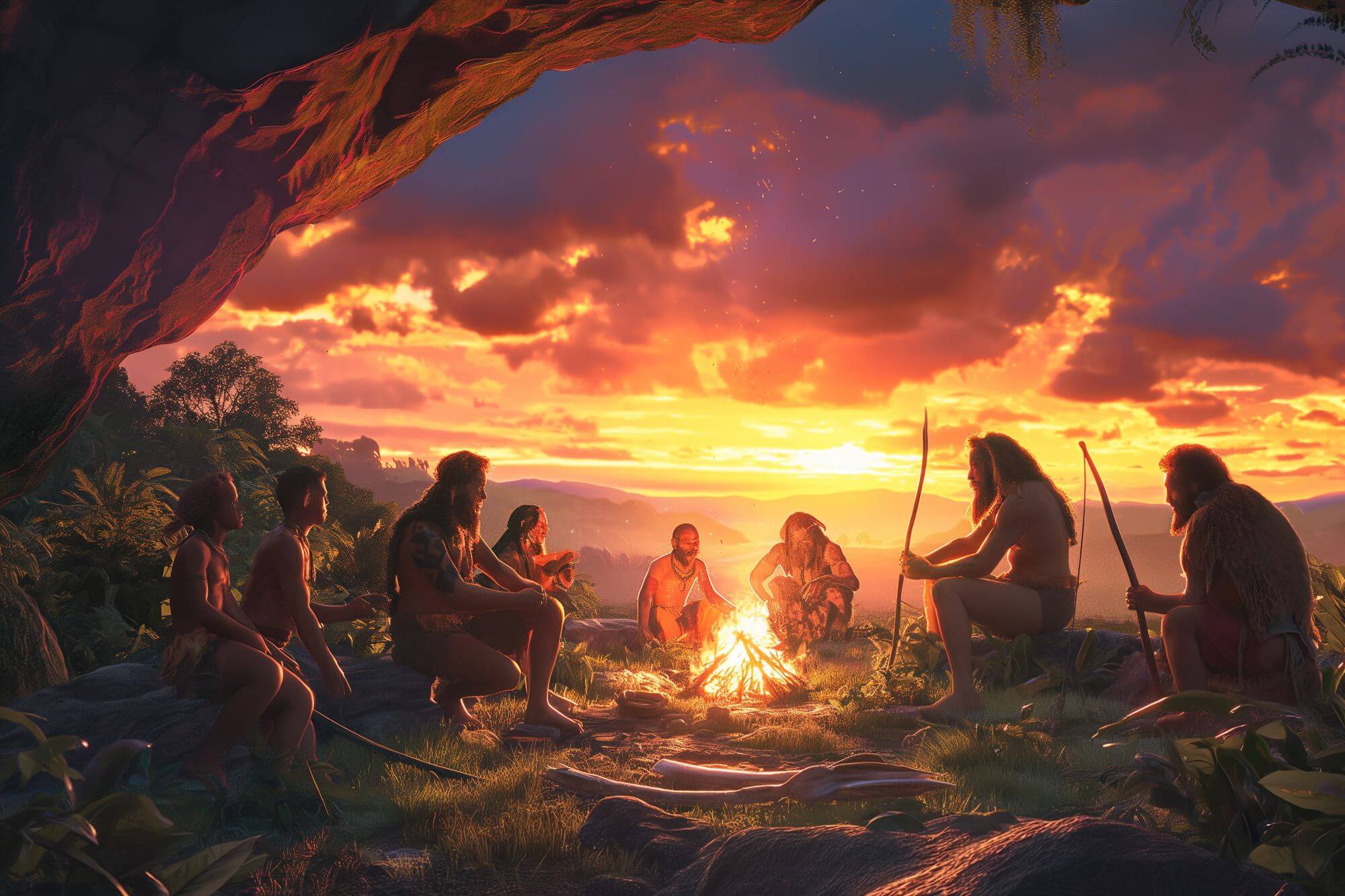 Escena prehistórica