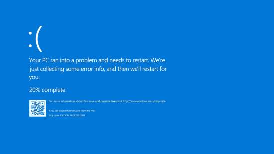 Pantallazo azul de Windows