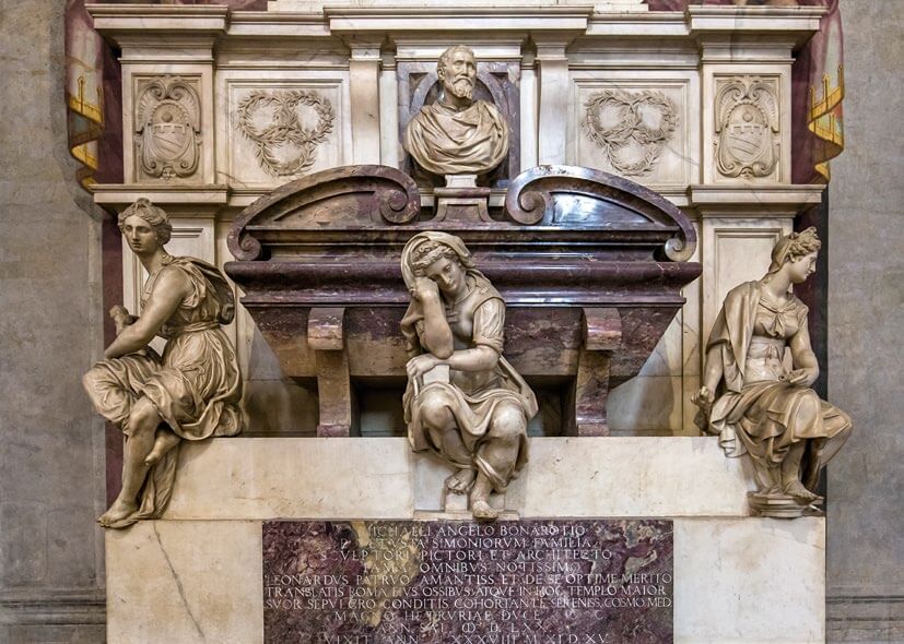 Sepulcro de Miguel Ángel en la iglesia de Santa Croce