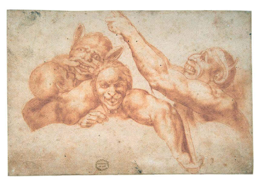 Estudio de tres demonios para el Juicio Final, Miguel Ángel