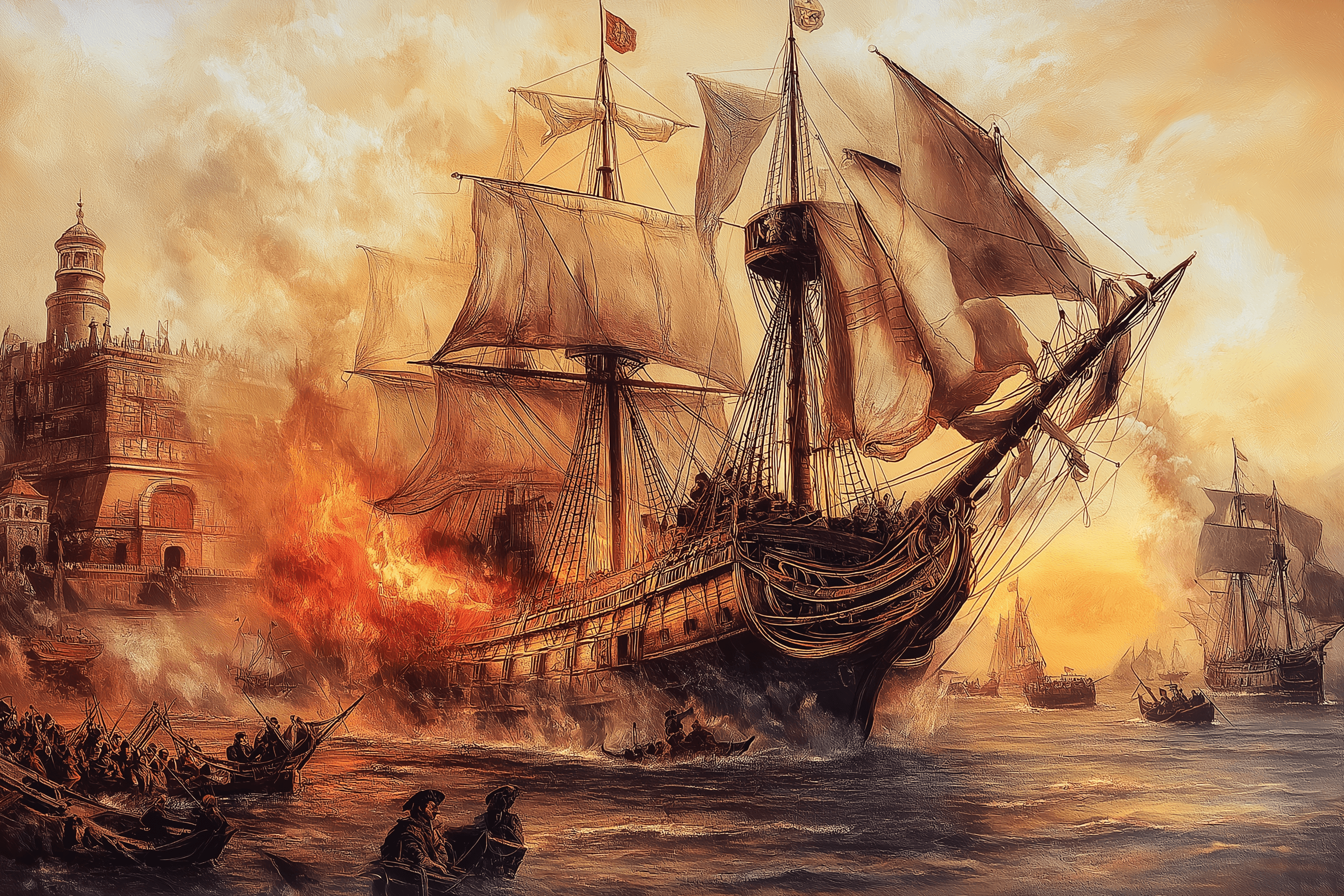 Hundimiento galeón español