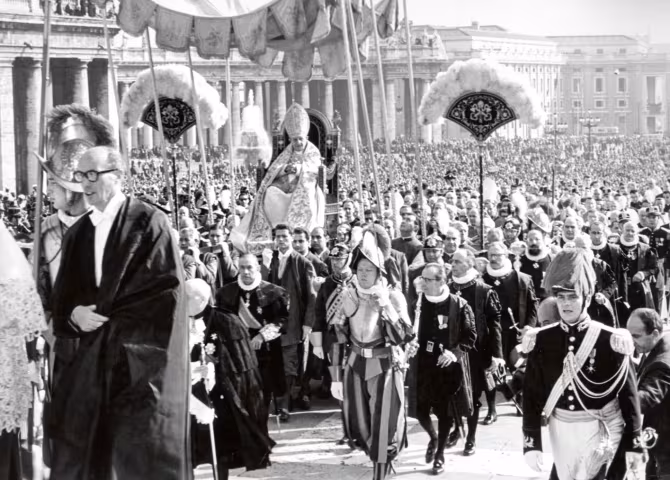 Juan XXIII durante el Concilio Vaticano II