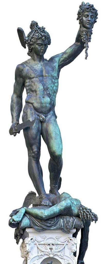 Escultura de Cellini de Perseo con la cabeza de Medusa