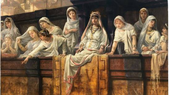 Representación de las vestales en el Coliseo en una pintura del XIX
