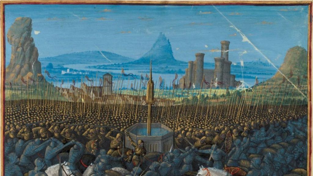 Batalla de Creusson en la Bibliothèque Nationale FR 5594 Fol 197