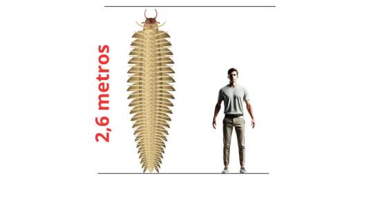 Recrean el cuerpo y la cabeza de un 'milpiés' fósil gigante de 3 metros y 50 kilogramos, de hace 300 millones de años