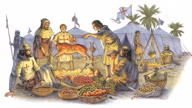 Cruzados comiendo