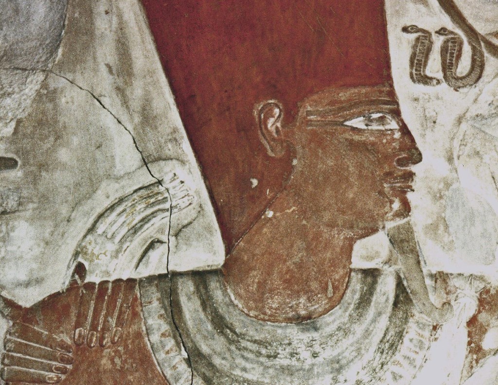 Detalle de un fresco que representa al faraón Mentuhotep II