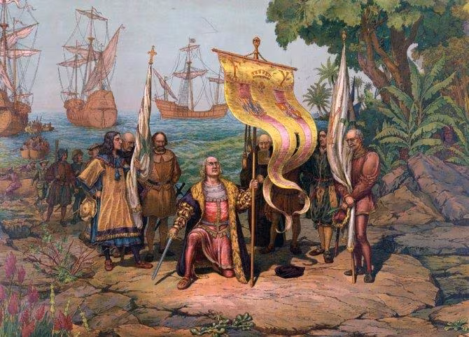 El desembarco de Colón en América (1862)