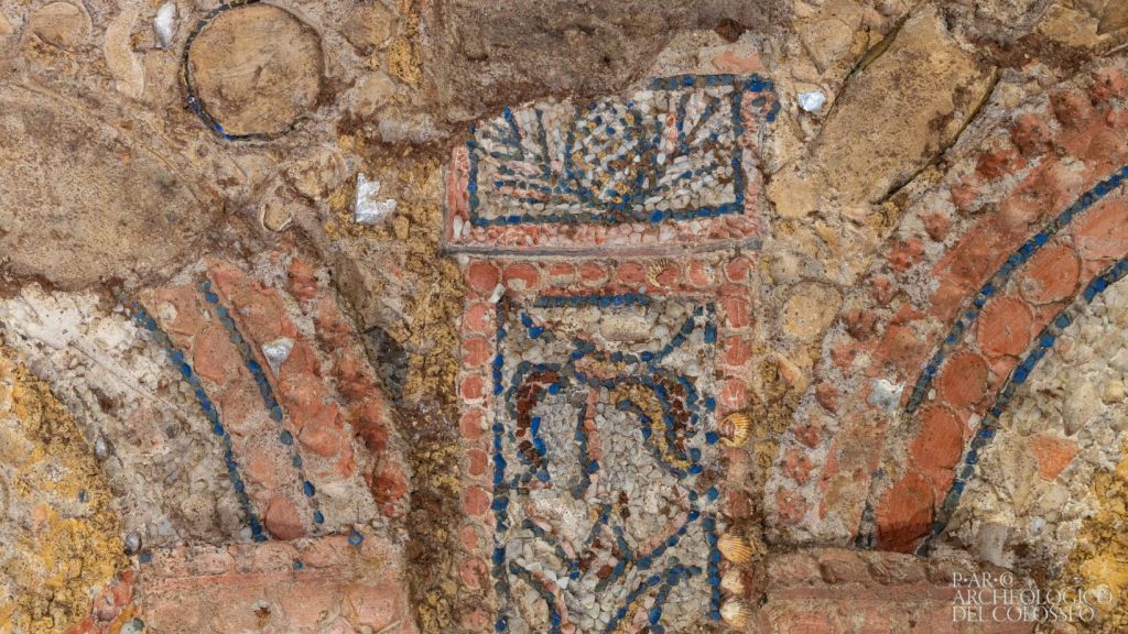 Detalle del mosaico de Vicus Tuscus