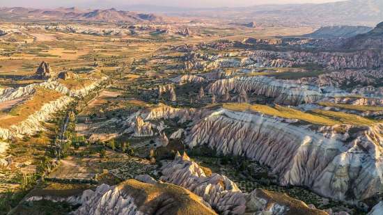 Vista aérea de Capadocia