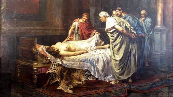 El emperador Nerón contempla el cuerpo sin vida de su madre