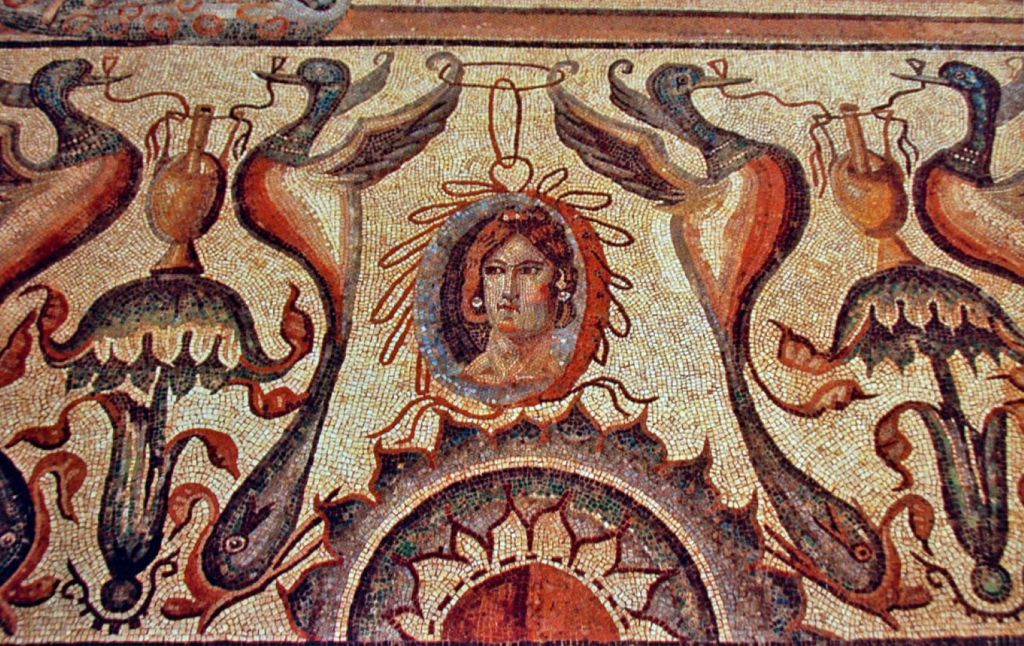 Mosaico figurativo en La Olmeda